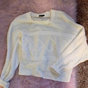 Textured loose fit stretchy oversized sweater